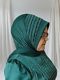 Simli Zümrüt yeşil Nuray model