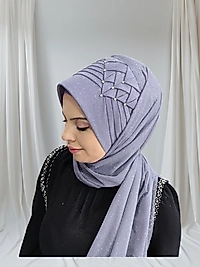 Simli koyu gri Zehra model