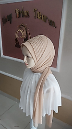 1 sıra işlemeli Gold hazır türban